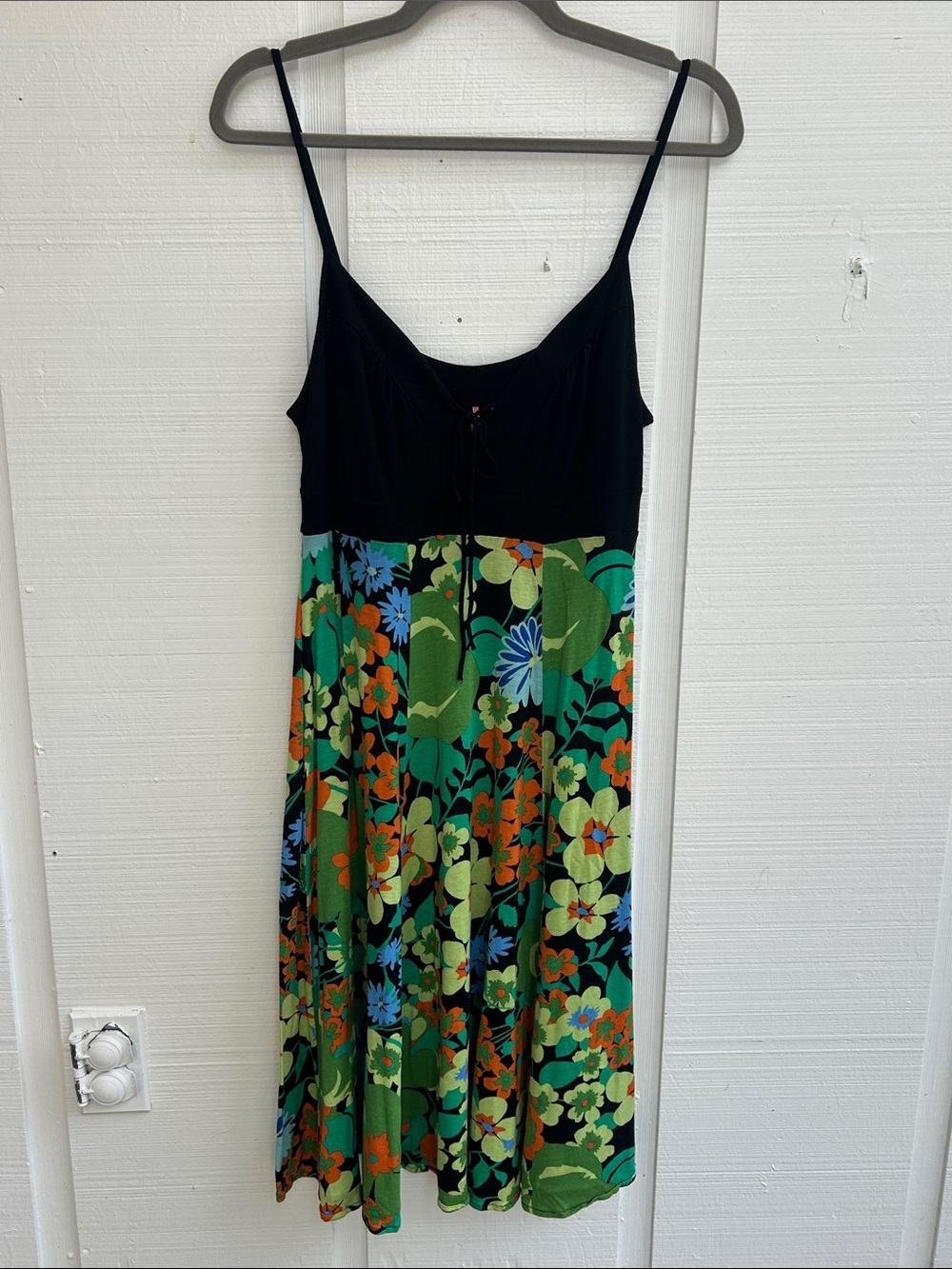 Vintage 90s Ric Rac Anthropologie Boho Floral Silk Blend Midi Dress Taiwan Made